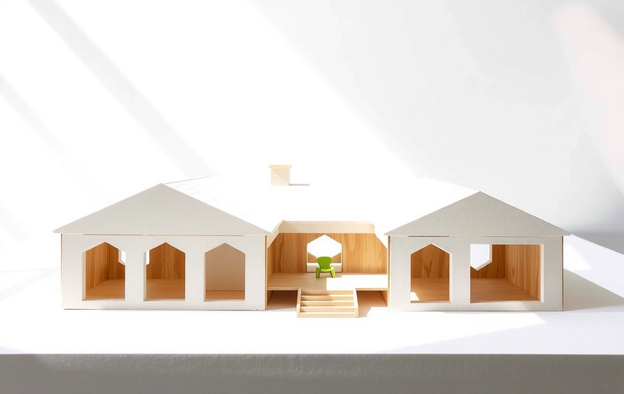 Architektonisches Modell der Struktur